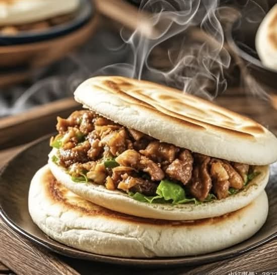 红烧牛肉夹馍 Braised Beef Sandwich